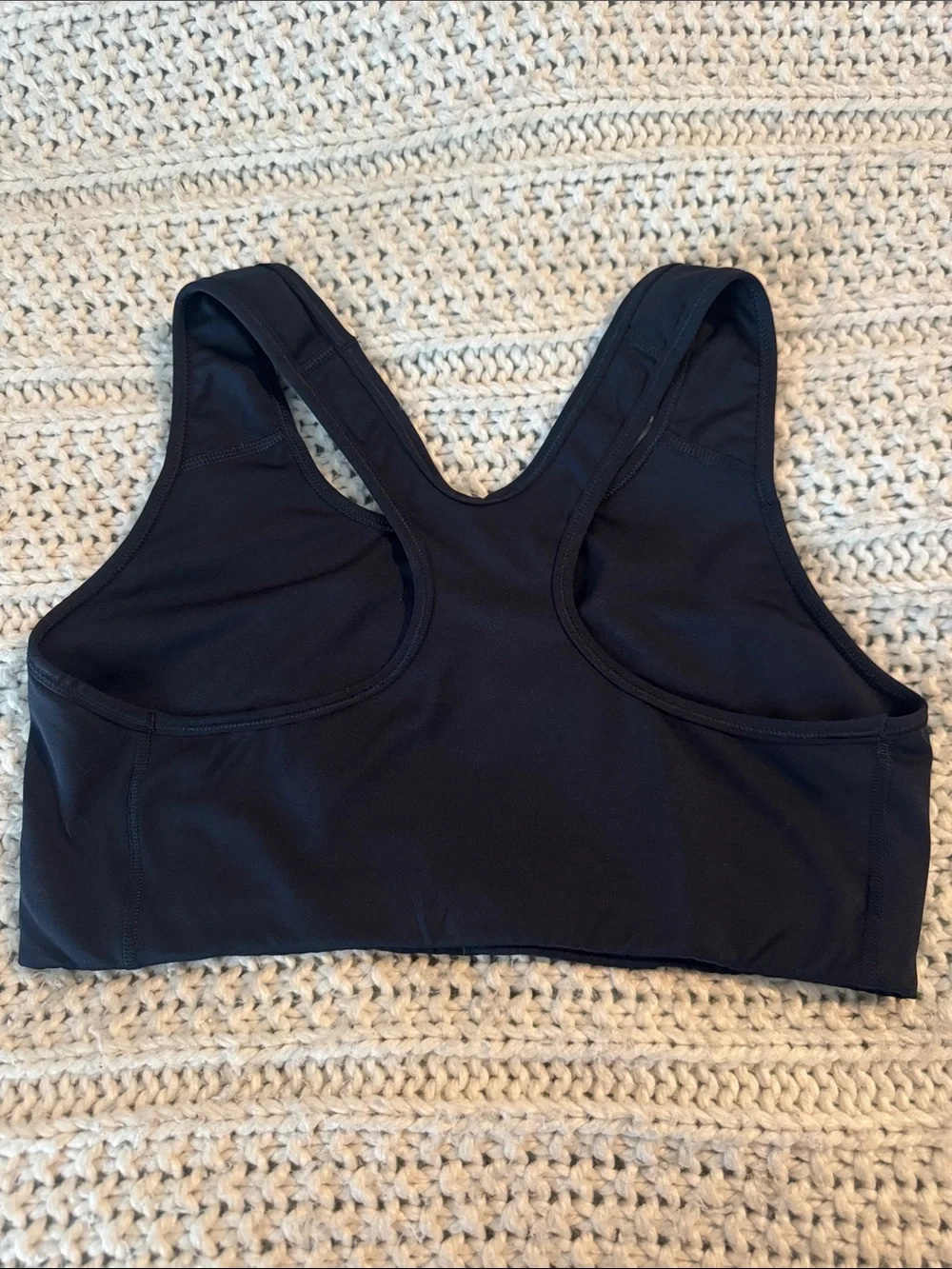Nike Navy Racerback Sports Bra with White Swoosh